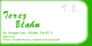 terez blahm business card